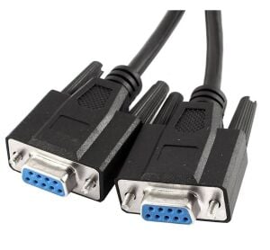 electroon RS232 Dişi-Dişi Kablo Siyah 150cm
