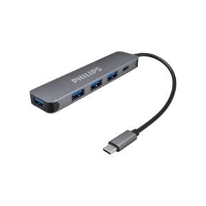 PHILIPS SWR1607K/93 Type-C 4Port USB 3.0 Hub Çoklayıcı + 60W PD Hızlı Şarj Destekli