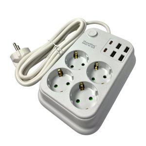 ShowMax SH-4629 2Mt 4xUSB 4lü Termal Akım Korumalı Priz 10A 2500W