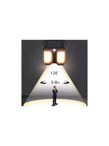 WellHise 618-2 Solar Enerjili Hareket Sensörlü Şarjlı Duvar Tipi Led Aplik
