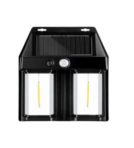 WellHise 618-2 Solar Enerjili Hareket Sensörlü Şarjlı Duvar Tipi Led Aplik