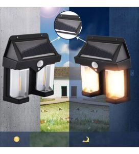 WellHise CL-228 Solar Enerjili Hareket Sensörlü Şarjlı Duvar Tipi Led Aplik