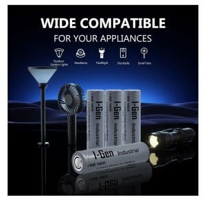 I-Gen Industrial 18650 3.7V 3200Mah 10A Li-Ion Şarjlı Pil Başlıksız - 1Adet
