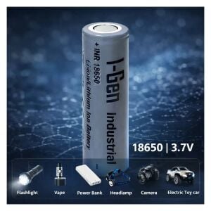 I-Gen Industrial 18650 3.7V 3200Mah 10A Li-Ion Şarjlı Pil Başlıksız - 1Adet