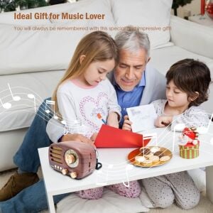 NNS NS-8100 USB-SD-FM-Bluetooth Destekli Şarjlı Nostaljik Retro Radyo