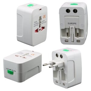 Universal İngiliz-Amerikan Çoklu Priz Adaptörü