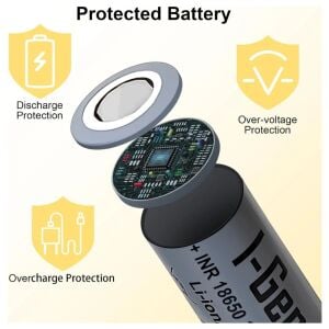 I-Gen Industrial 18650 3.7V 2000Mah 3C Li-Ion Şarjlı Pil Başlıksız - 1Adet
