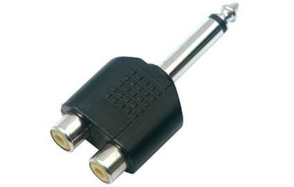 electroon 2RCA - 6.3mm Mono Çevirici Erkek Fiş