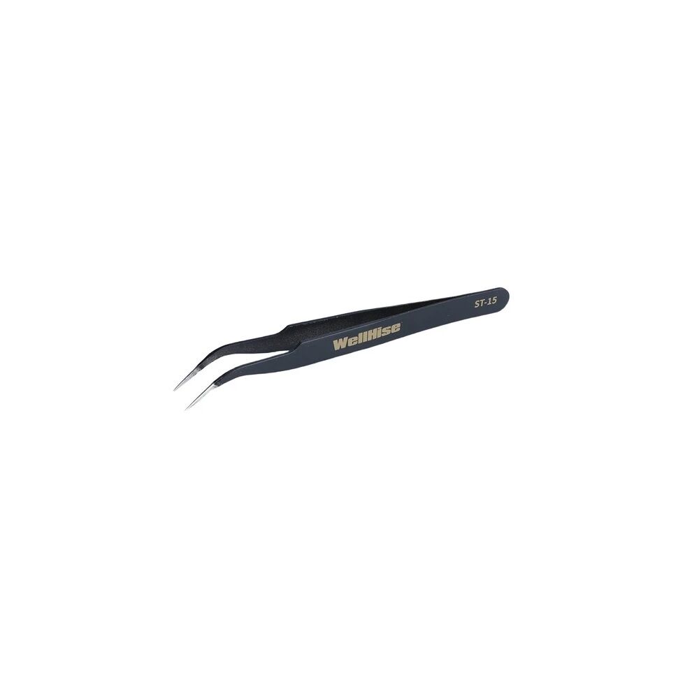 WellHise ST-15 AntiStatik Eğri Uç Tweezers Cımbız