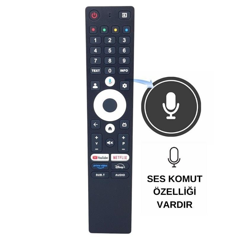 ONVO 43OVF9000FQ Ses Komutlu Android LED TV Kumandası