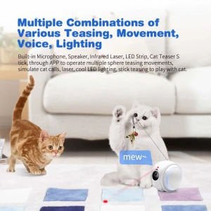 Avenir AV-S500 Lazerli Hareketli Kedi Oyuncağı Hd Kameralı Robot Full Hareket Algılama