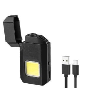 Gold Silver Su Geçirmez COB LED Type-C Şarjlı Elektrikli Çakmak