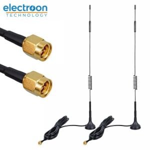 electroon 4G/LTE 5dBi Zte Superbox MF286R Uyumlu 3mt Kablolu Dış Ortam Modem Anteni - 2Adet