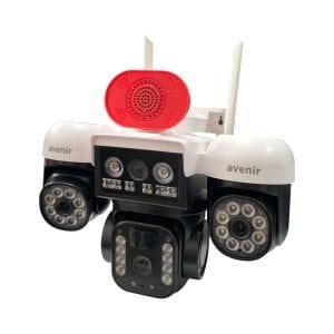 Avenir AV-S264W Beyaz 3 Kameralı 6MP Güneş Panelli Solar Wifi PTZ Kamera