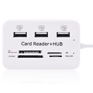Powermaster 3Port 2.0 Usb Çoklayıcı Hub + 4 Slot Kart Okuyucu PM-6052