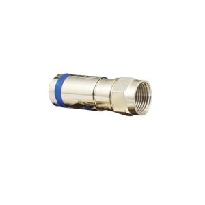 Powermaster Sıkmalı F Konnektör Mavi Çizgili - 100Adet