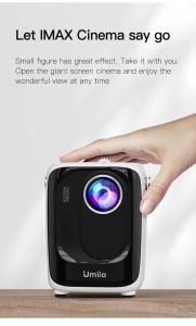 electroon Umiio A007 Taşınabilir Akıllı Projektör 4K Full HD 1080P