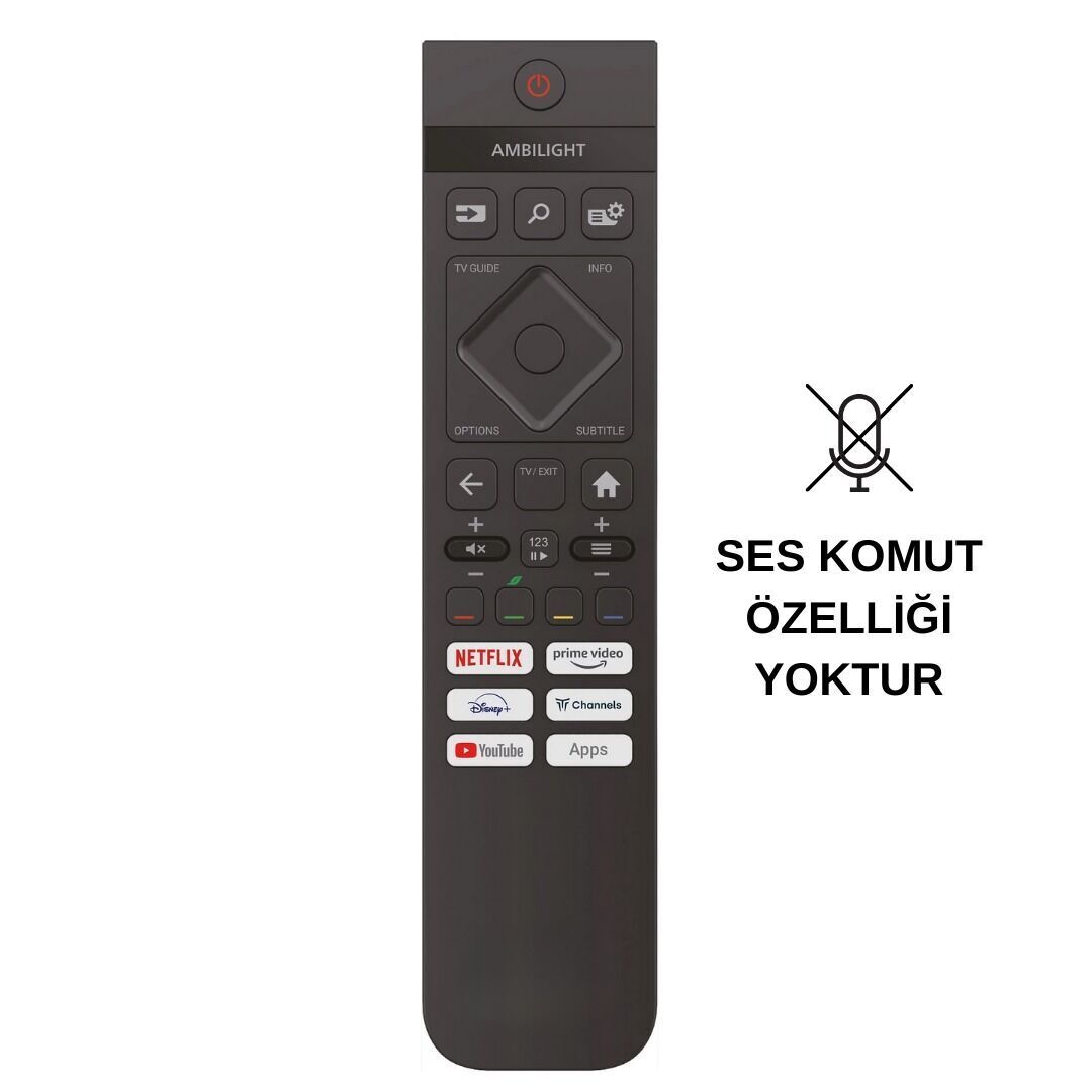 PHILIPS 55PUS9000/62 Uyumlu Ses Komutsuz Android Led Tv Kumanda