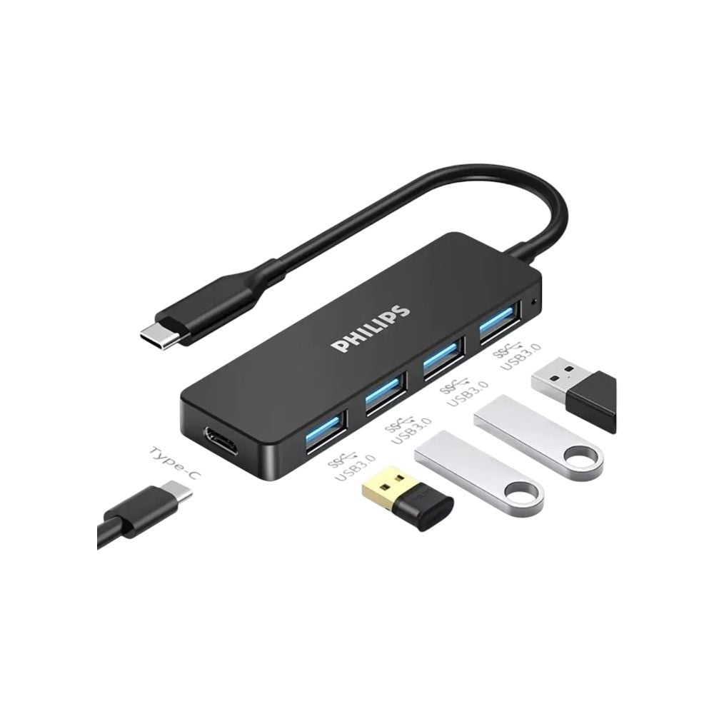 PHILIPS SWR1603G/93 Type-C to USB 3.0 4Port Hub Çoklayıcı