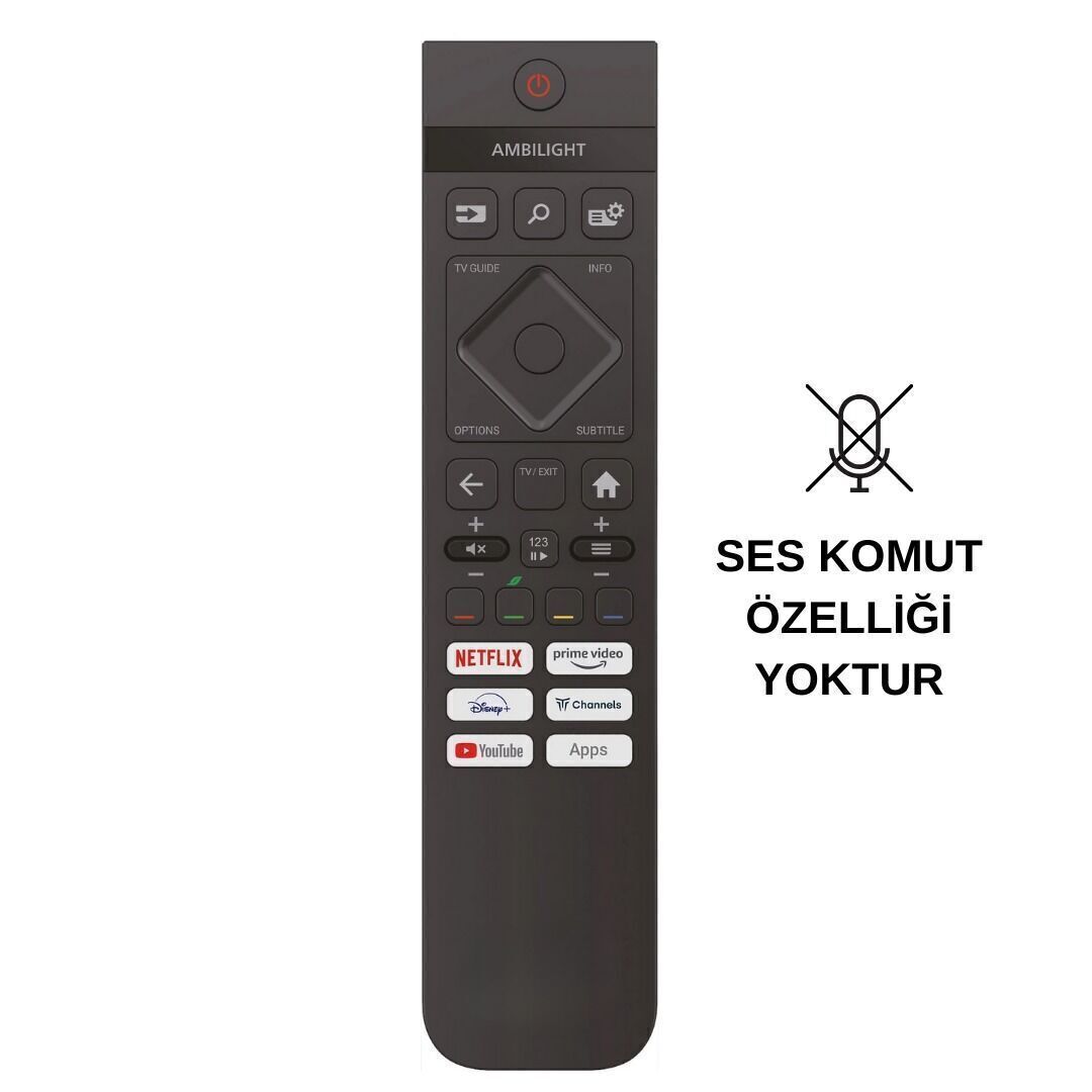 PHILIPS 85PUS8510/12 Uyumlu Ses Komutsuz Android Led Tv Kumanda