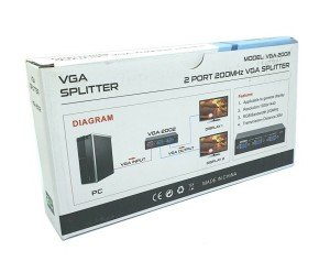CLASS 2port 1x2 VGA Splitter VGA Dağıtıcı