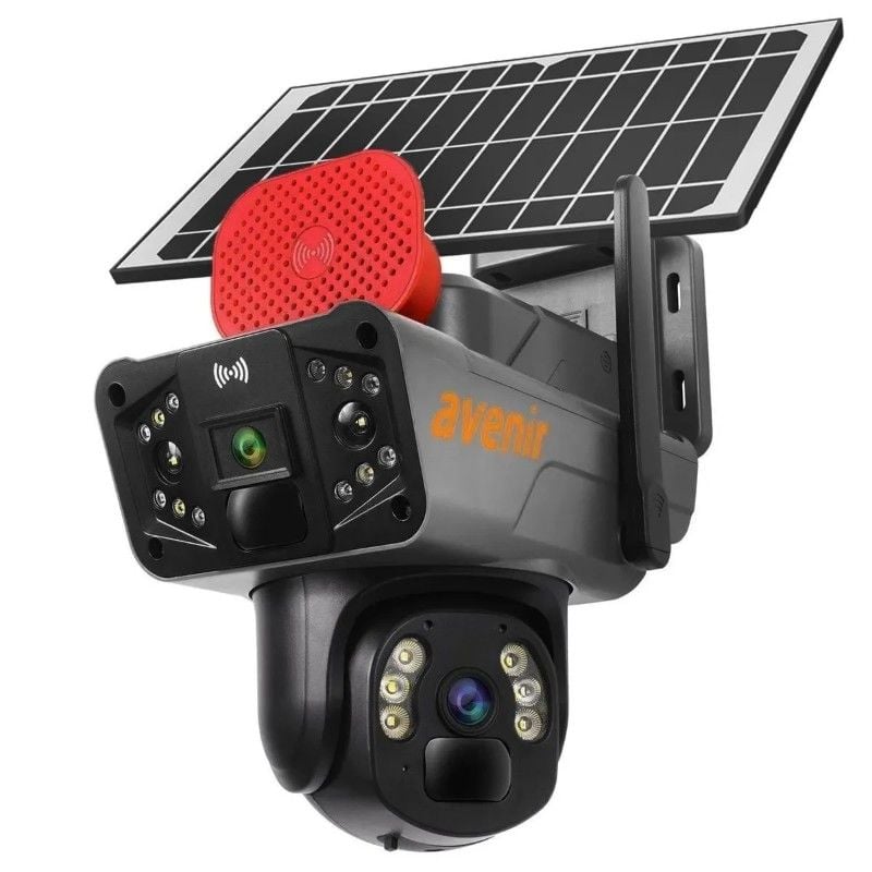 Avenir AV-S427 360° Güneş Panelli 4G Sim Kartlı Solar PTZ 6MP Çift Kamera