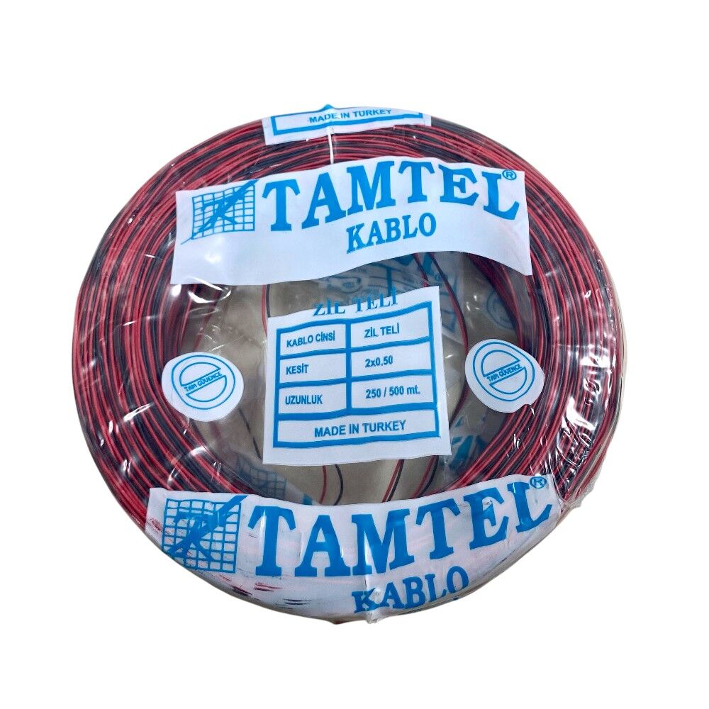 TAMTEL 2x0.50mm Zil Teli - Devre Montaj Teli 2'Li - 250Mt