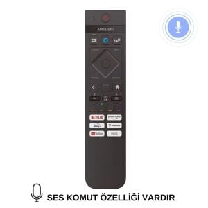 PHILIPS 65PUS8609/62 Uyumlu Ses komutlu 4K Ambilight LED TV Kumanda