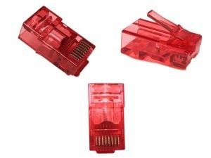 TRKLink EZ RJ45 Konnektör Kırmızı 100Adet
