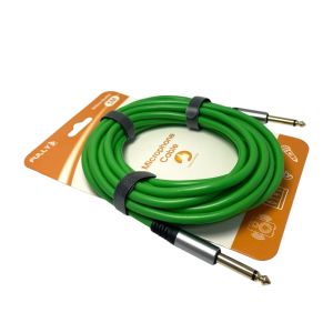 FULLY 5Metre 6.3mm Erkek-Erkek Mono Gitar Kablo - Yeşil