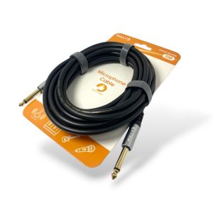 FULLY 5Metre 6.3mm Erkek-Erkek Mono Gitar Kablo - Siyah