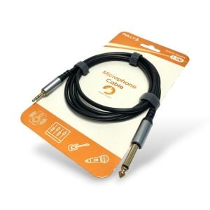 FULLY 1.5metre 6.3mm Mono - 3.5mm Stereo Kablo - Siyah