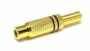 electroon RCA Dişi Tos Jak Fiş Metal Gold - Siyah Çizgili