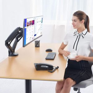 Vontech F160 Amortisörlü Çiftli 17-27'' Masa Üstü Monitör Tutucu
