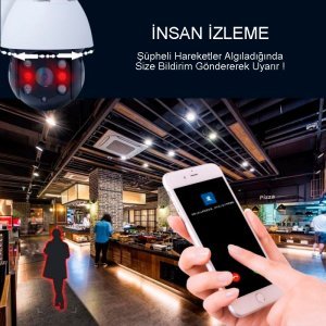 Avenir AV-S230 2MP 1080P Güneş Panelli Solar Wifi PTZ Kamera Tuya Destekli
