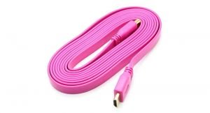 3Metre HDMI Flat Kablo 1.4v Pembe