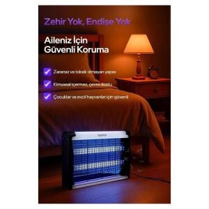 AUHMA AQM01 4+4Watt İki Ledli Elektrikli Sinek Kovucu Yakalama Cihazı
