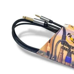 PAWER 1.5Metre 6.3mm Mono - 3.5mm Stereo Kablo