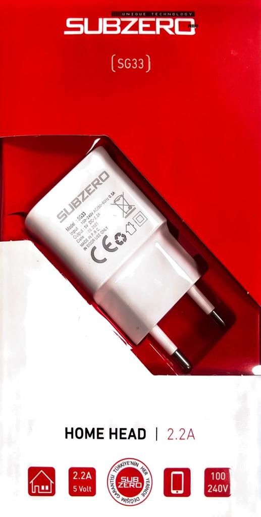 SubZero SG33 5V 2.2A USB Şarj Adaptörü