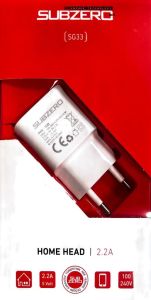 SubZero SG33 5V 2.2A USB Şarj Adaptörü