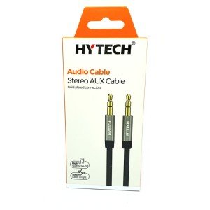 Hytech HY-X72 1mt Gri Metal konektörlü 3.5mm Stereo Aux Ses Kablosu