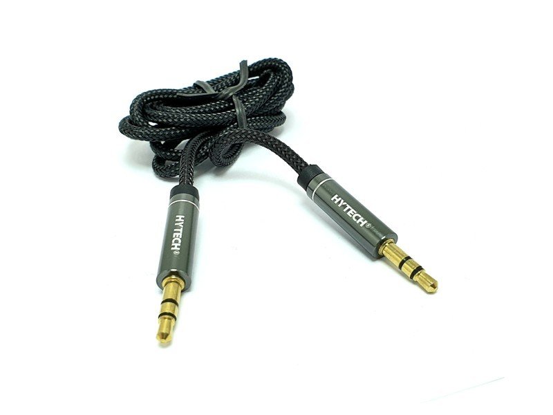 Hytech HY-X72 1mt Gri Metal konektörlü 3.5mm Stereo Aux Ses Kablosu