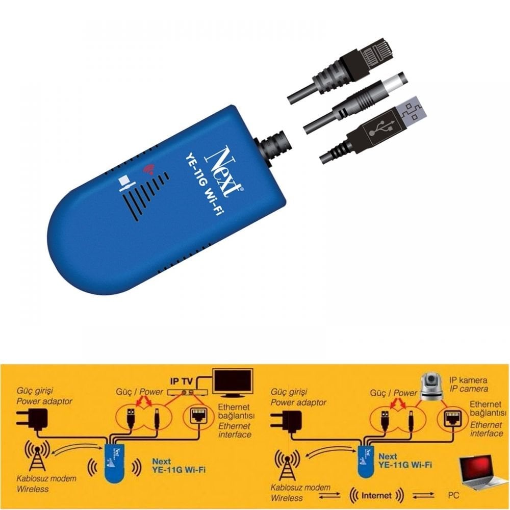 Next YE-11G Wi-Fi Ethernet Adaptör