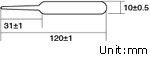 Proskit 1PK-102T Süper İnce Tip Düz Cımbız (120mm)