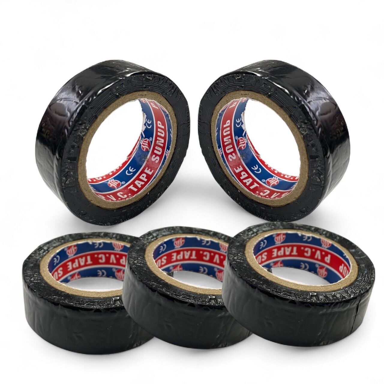 Sunup SN-27919 0.13x18mm Siyah İzole Elektrikçi Bant 10Metre - 5Adet