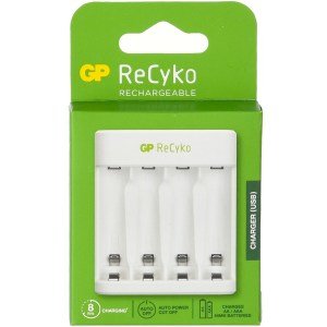 GPE411 4'lü AA-AAA USB Pil Şarj Cihazı - Pilsiz