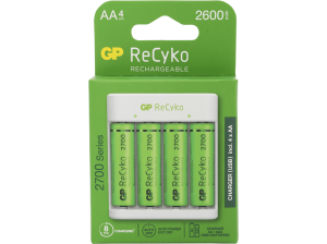 GP E411 4x 2700 AA Kalem Pilli USB Pil Şarj Cihazı