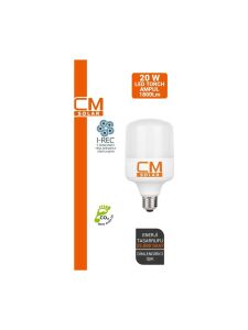 CMSolar 20Watt Beyaz Led Ampul E27 Duy 6500K