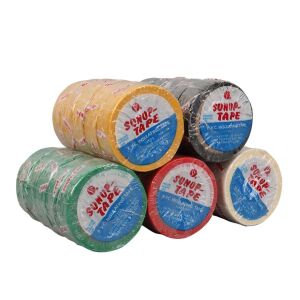 Sunup SN-27919 0.13x18mm İzole Elektrikçi Bant 10Metre - 5x5 (Kırmızı- Sarı - Siyah - Yeşil - Beyaz) - 25Adet