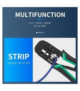 Proskit CP-376TR 4P/6P/8P RJ11/RJ12/RJ45 CAT5 CAT6 Konnektör Sıkma Pensesi